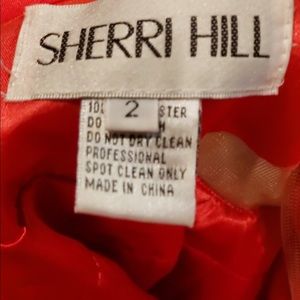 Red Sherri hill dress size 2